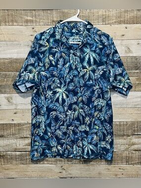 Tommy Bahama Island Active Canopy Fronds Stretch Men’s Polo Shirt, Size Medium